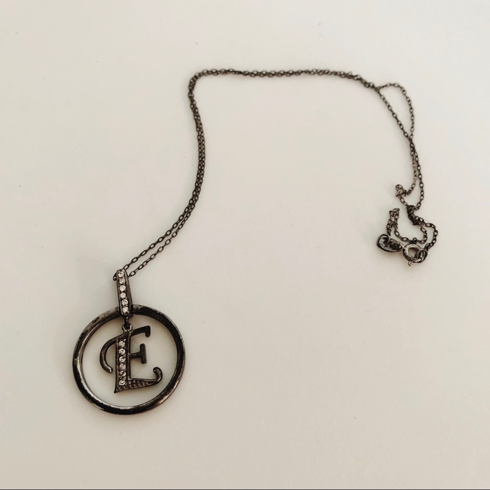 Sterling Silver Initial “E” Necklace - image 1